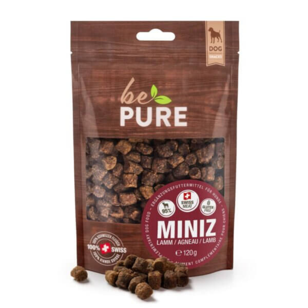 BePure MiniZ – Friandises Naturelles pour Chiens (Agneau, Bœuf, Canard, Gibier)