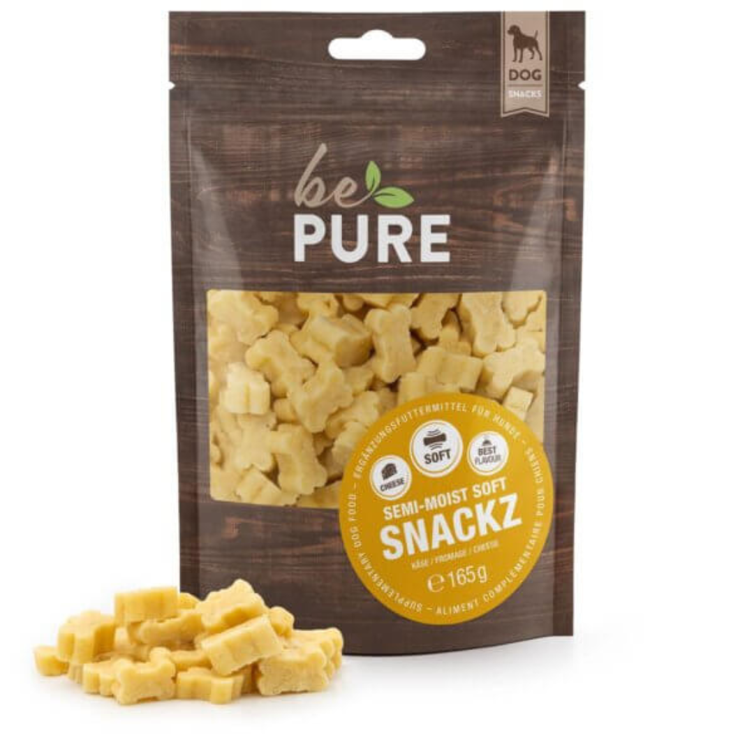 BePure Semi-Moist Soft Snackz – Friandises au Fromage pour Chiens (165g)